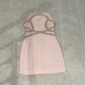 Lilly Pulitzer Pink Dress with Gold Accents